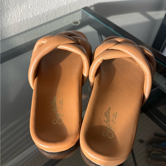 Seychelles NEW Low Key Glow Up Sandal Tan Leather Size 6 - Picture 7 of 13